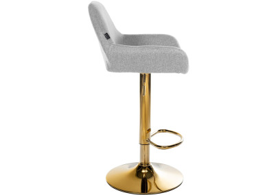 Conjunto de 2 banquetas Braga Gold em tecido cinza