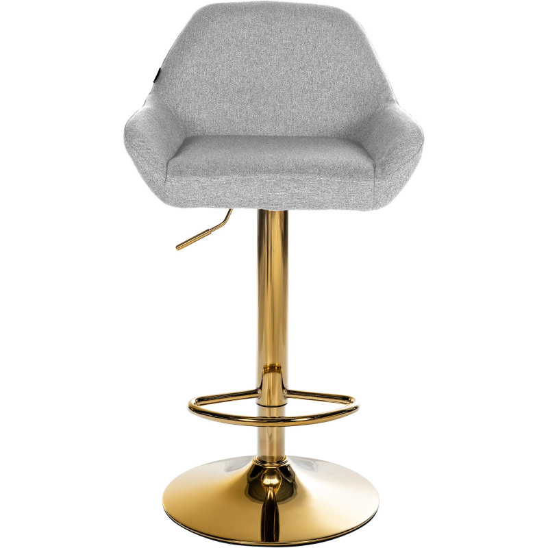 Set di 2 sgabelli da bar in tessuto Braga Gold grigio