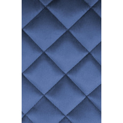 Tabouret de bar en velours Kasson bleu