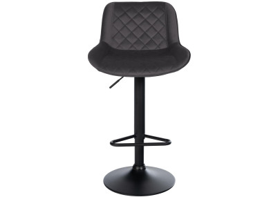 Tabouret de bar Kasson en velours noir