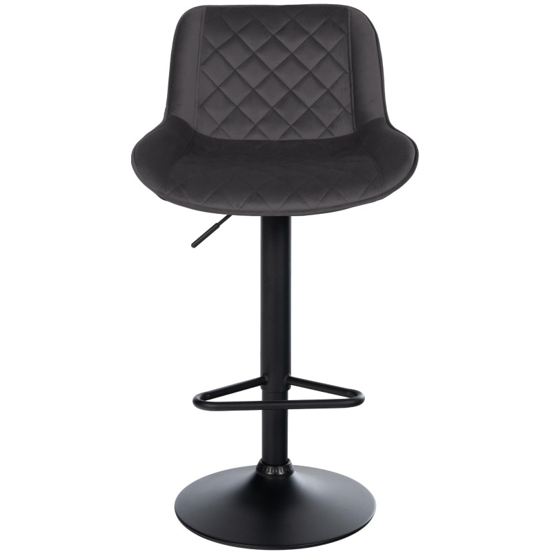 Tabouret de bar Kasson en velours noir