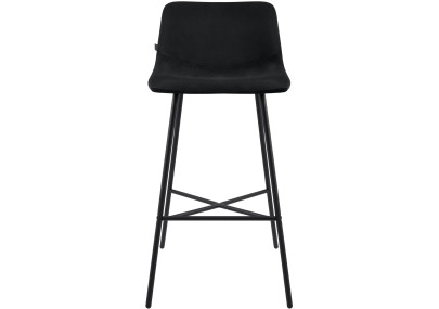 Tabouret de bar Altona en velours noir
