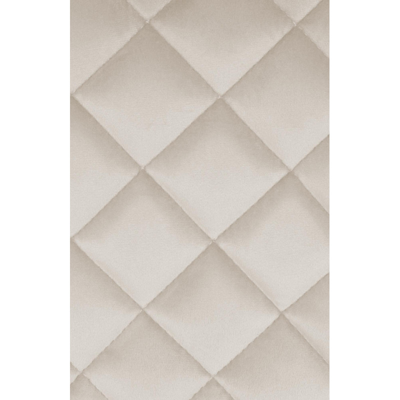 Tabouret de bar Kasson en velours, crème