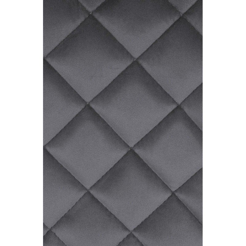 Tabouret de bar en velours Kasson gris foncé