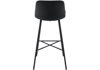 Tabouret de bar Altona en velours noir