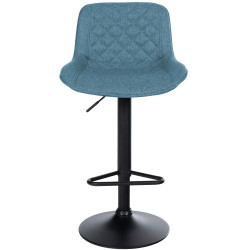 Tabouret de bar en tissu Kasson bleu