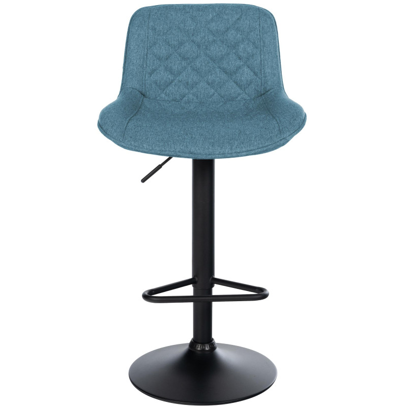 Tabouret de bar en tissu Kasson bleu