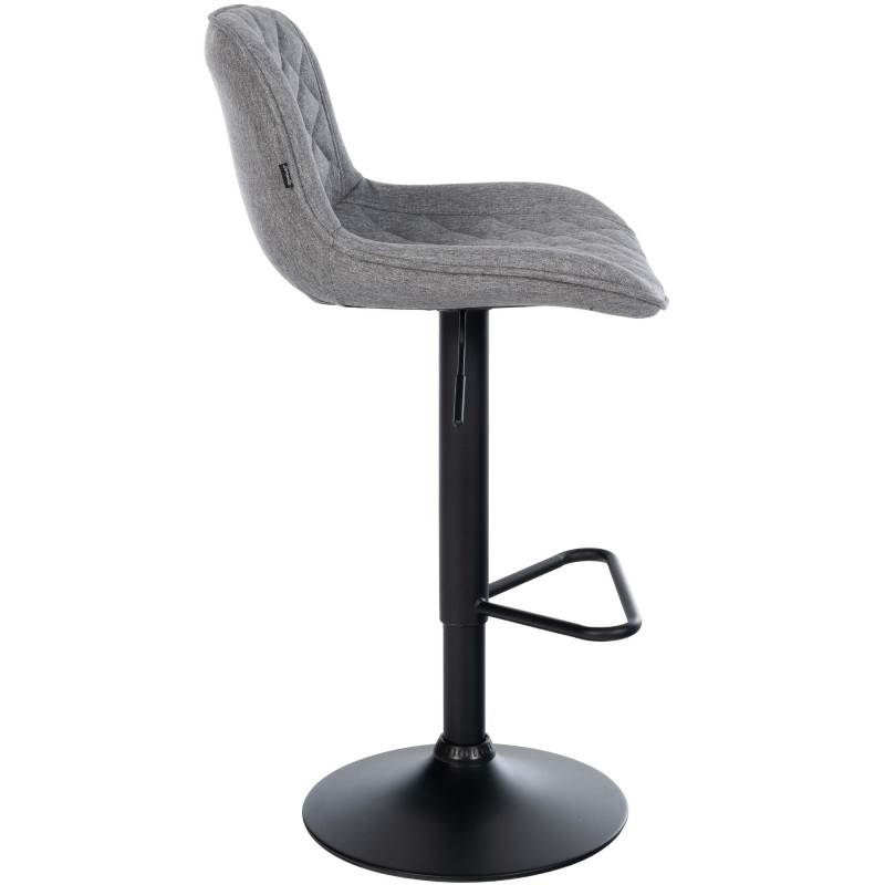 Tabouret de bar en tissu Kasson gris foncé