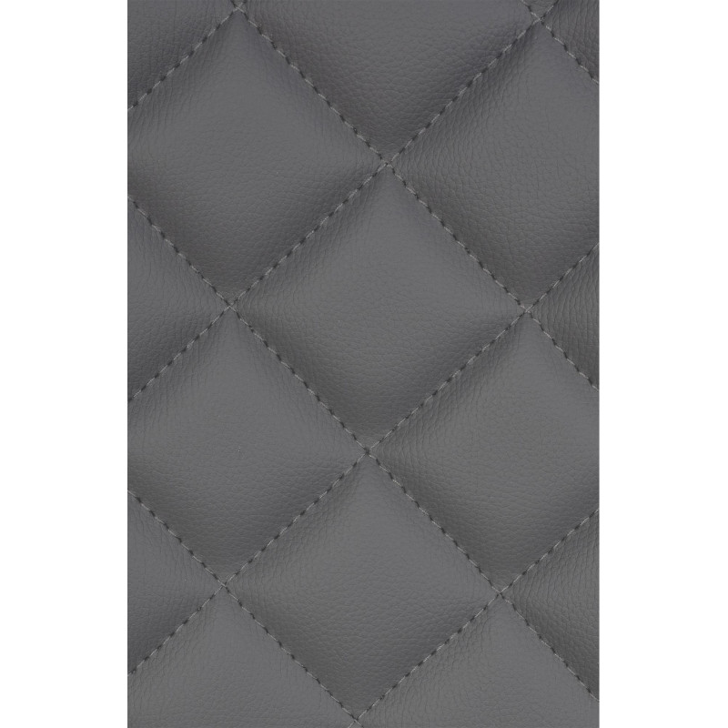 Taburete de bar Kasson, imitación de cuero, gris