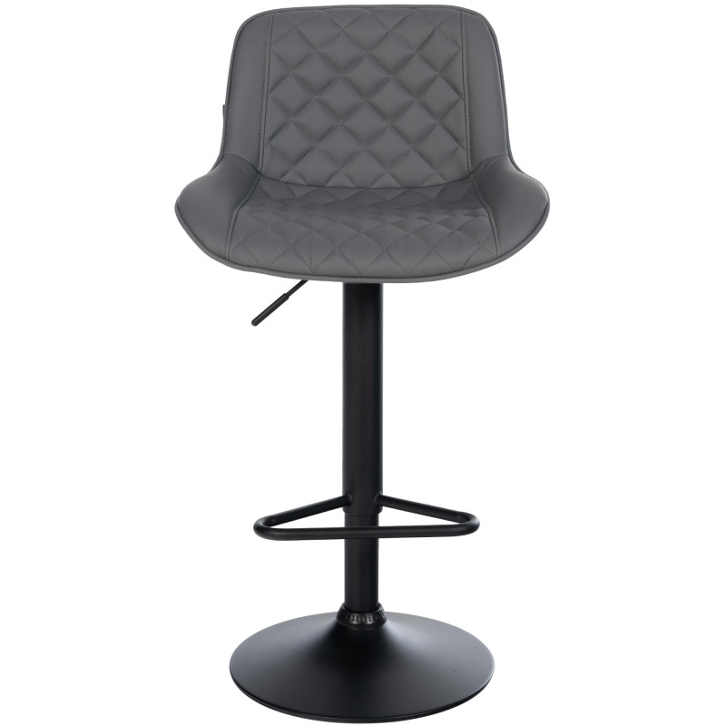 Sgabello da bar Kasson, similpelle, grigio