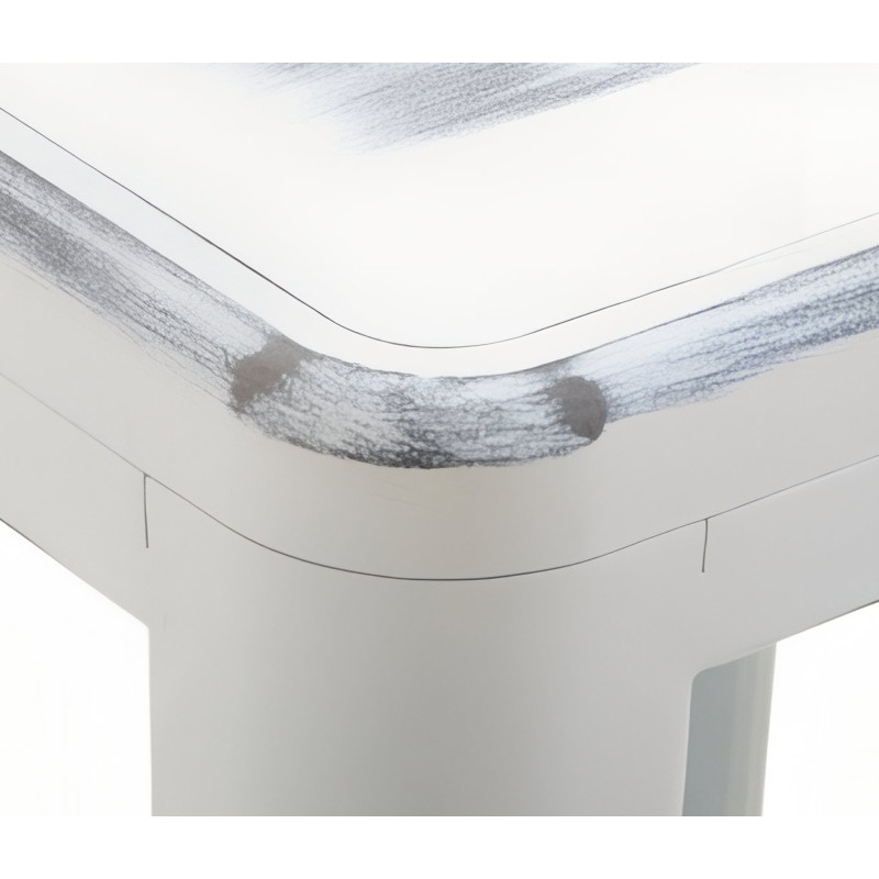 Conjunto de 4 banquetas Joshua em branco antigo