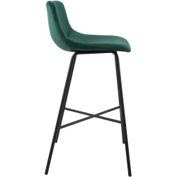 Tabouret de bar Altona en velours vert