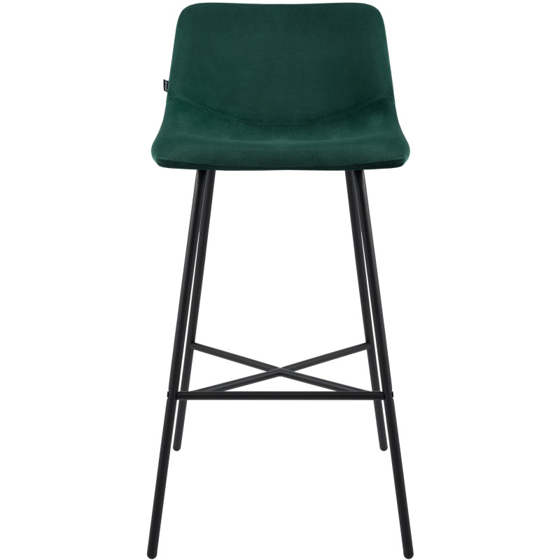 Tabouret de bar en velours Altona vert
