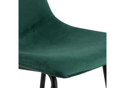 Tabouret de bar Altona en velours vert