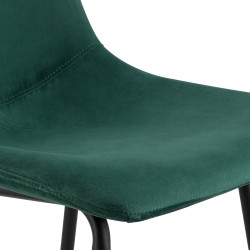 Tabouret de bar Altona en velours vert