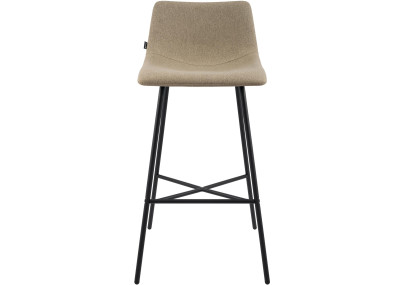 Tabouret de bar Altona, tissu taupe