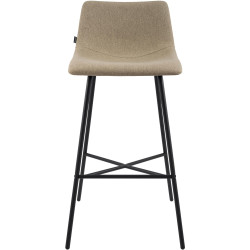 Tabouret de bar Altona, tissu taupe