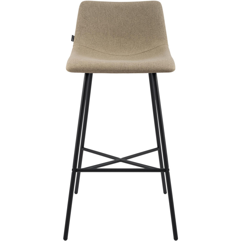 Tabouret de bar Altona, tissu taupe