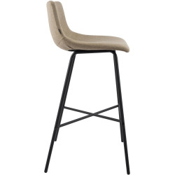 Tabouret de bar en tissu Altona taupe