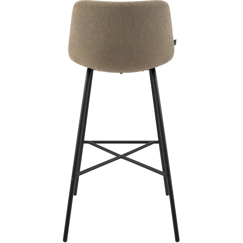 Tabouret de bar Altona, tissu taupe
