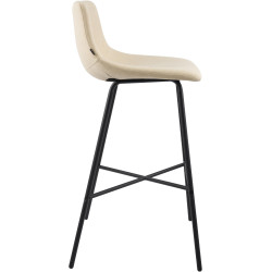 Tabouret de bar Altona, tissu crème
