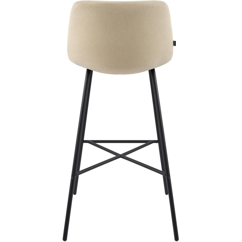 Tabouret de bar en tissu Altona crème