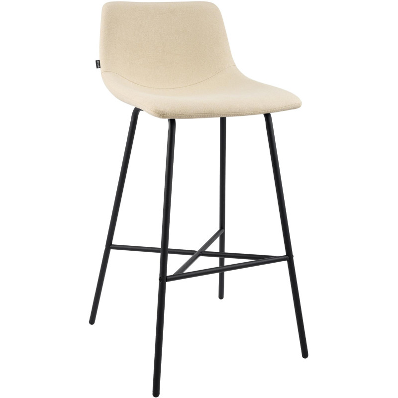 Tabouret de bar Altona, tissu crème