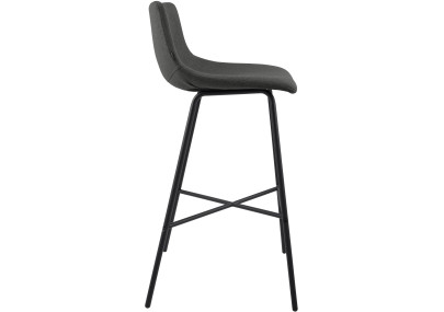 Tabouret de bar Altona, tissu gris foncé