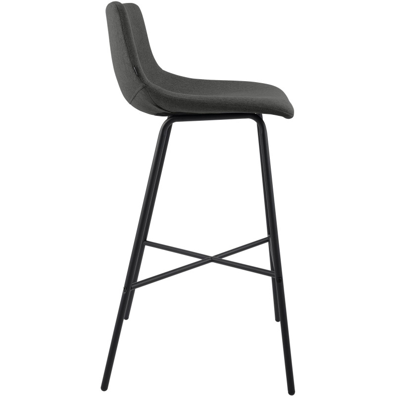 Tabouret de bar Altona, tissu gris foncé