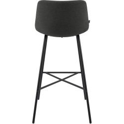 Tabouret de bar Altona, tissu gris foncé