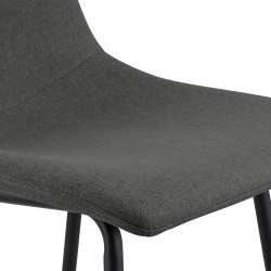 Tabouret de bar Altona, tissu gris foncé