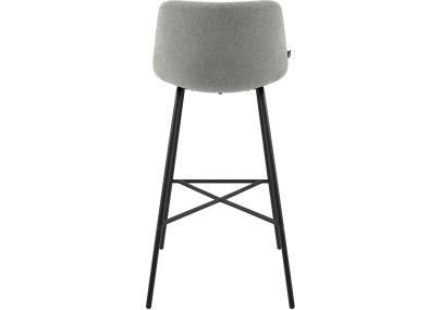 Taburete de bar Altona, tela gris