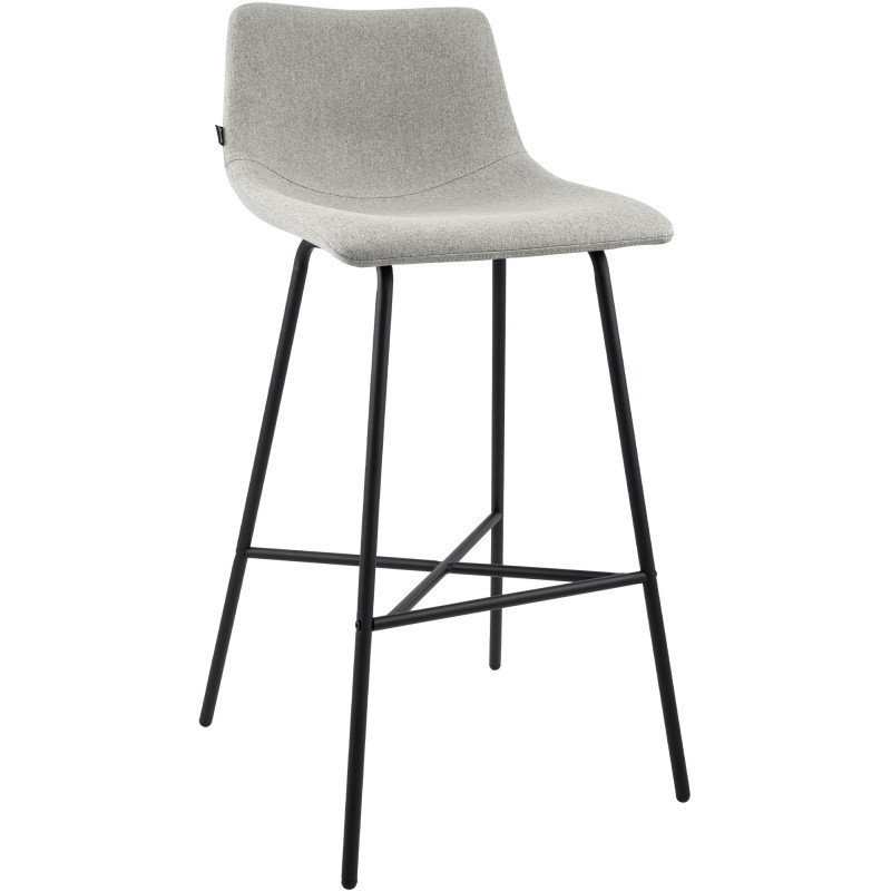 Tabouret de bar Altona, tissu gris
