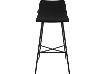 Tabouret de bar Altona, tissu noir