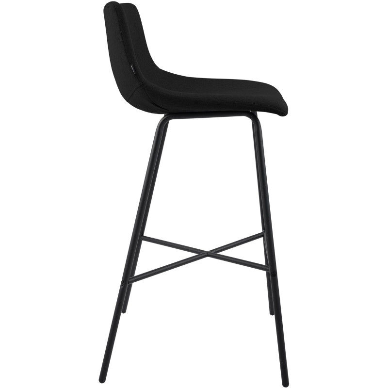 Tabouret de bar Altona, tissu noir