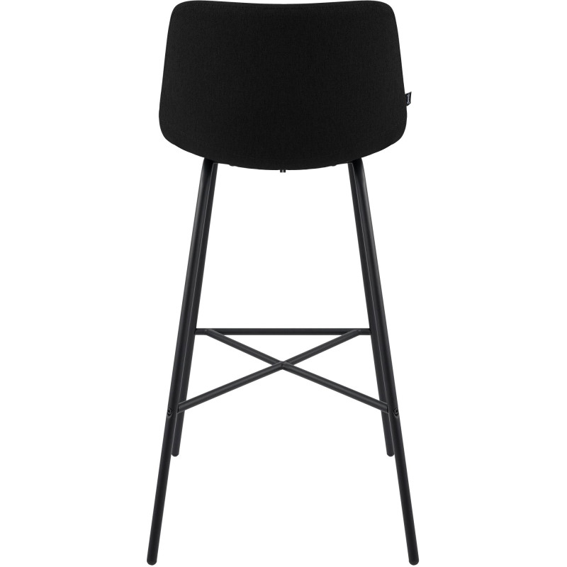 Tabouret de bar Altona, tissu noir