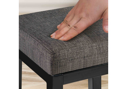 Taburete de bar Taylor B85, tapizado en tela gris