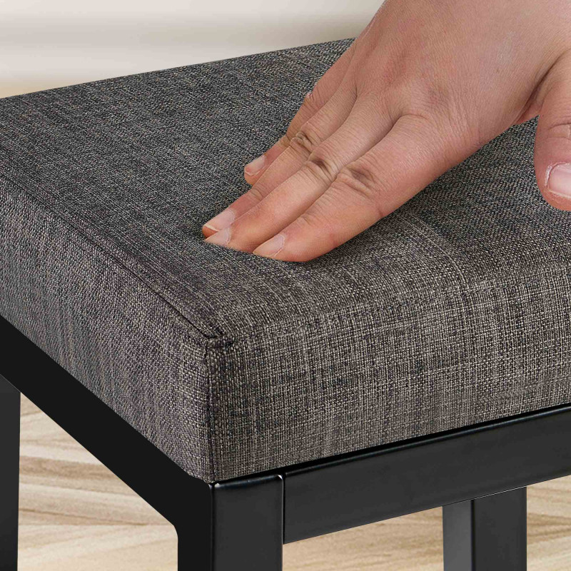 Taburete de bar Taylor B85, tapizado en tela gris