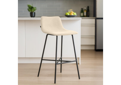 Tabouret de bar Altona, tissu crème