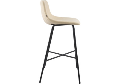 Tabouret de bar Altona tissu crème