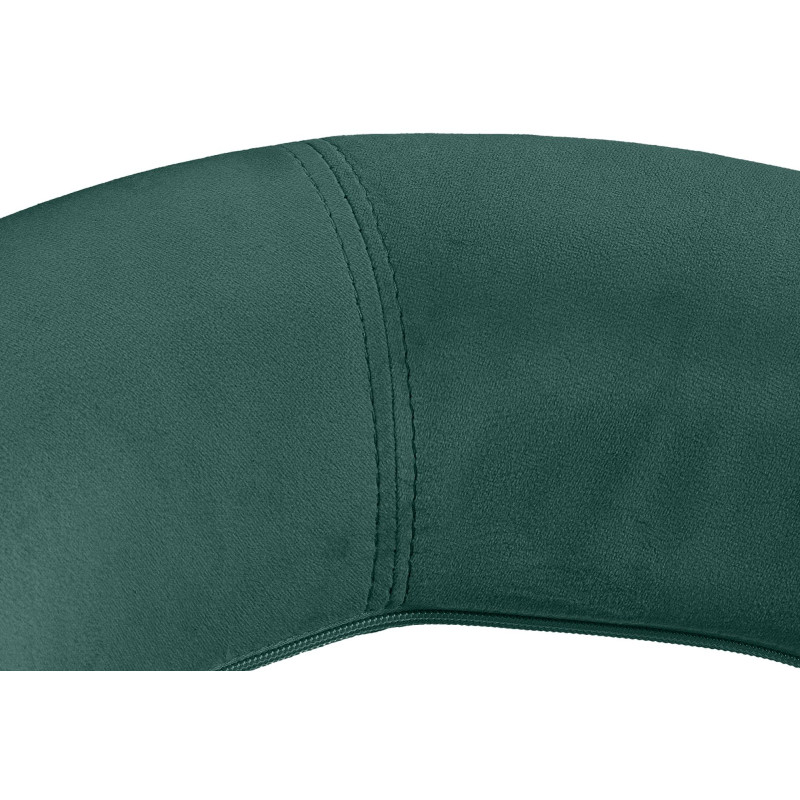 Tabouret de bar Olinda, velours, blanc vert