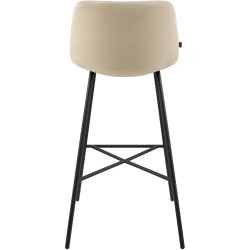 Tabouret de bar en tissu Altona crème