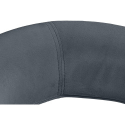 Sgabello da bar Olinda, velluto, bianco/grigio scuro