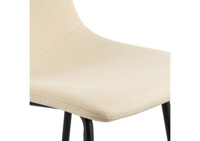 Tabouret de bar Altona tissu crème