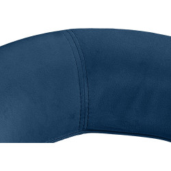 Tabouret de bar Olinda, velours, blanc bleu