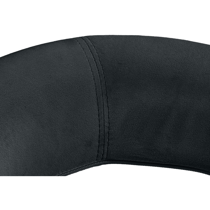 Banqueta de bar Olinda, veludo, branco/preto