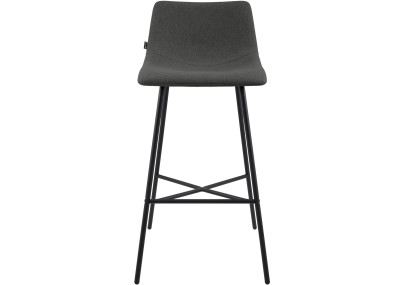 Tabouret de bar Altona en tissu gris foncé