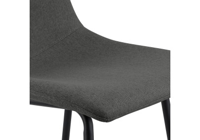 Tabouret de bar Altona, tissu gris foncé