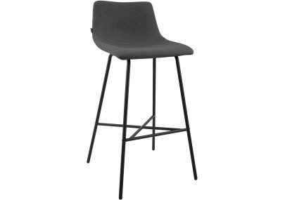Tabouret de bar Altona, tissu gris foncé