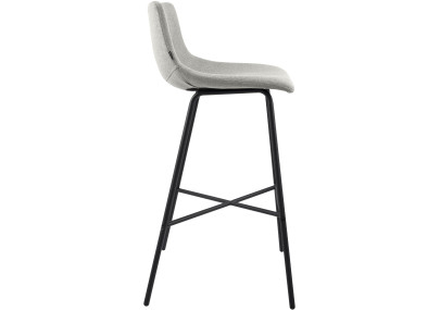 Tabouret de bar Altona en tissu gris